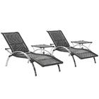 Kit De 2 Espreguiçadeira Em Aluminio E Fibra Ipanema Com 2 Me