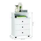 Kit De 2 Mesas De Cabeceira Lux Branco