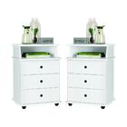 Kit De 2 Mesas De Cabeceira Lux Branco