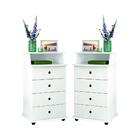 Kit De 2 Mesas De Cabeceira Lux Ll Branco