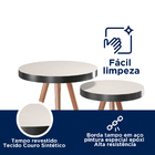 Kit De 2 Mesas Decorativas Malaga Off White Preto Salaone