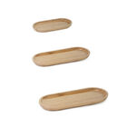 Kit De 3 Bandejas Petisqueiras De Bambu