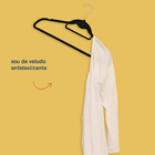 Kit De 3 Cabides Toque De Veludo Com Gancho Frontal - Oikos P