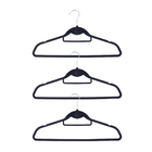 Kit De 3 Cabides Toque De Veludo Com Gancho Frontal - Oikos P