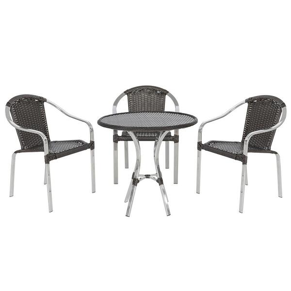 Kit De 3 Cadeiras Toquio 1 Mesa Alta Toquio Para Área Externa