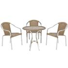 Kit De 3 Cadeiras Toquio 1 Mesa Alta Toquio Para Área Externa