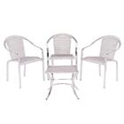 Kit De 3 Cadeiras Toquio 1 Mesa Baixa Colombia Para Área Exte