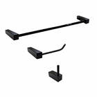 Kit De 3 Peças Acessórios Para Banheiro Preto Fosco Prátika 8