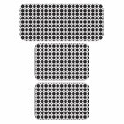 Kit De 3 Tapetes Para Cozinha Emborrachados Bolinhas Pretas