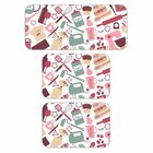 Kit De 3 Tapetes Para Cozinha Emborrachados Estampa Divertida