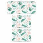 Kit De 3 Tapetes Para Cozinha Emborrachados Folhas Diversas