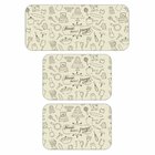 Kit De 3 Tapetes Para Cozinha Emborrachados Home Sweet Home