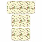 Kit De 3 Tapetes Para Cozinha Emborrachados Lets Cooking Bege