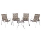 Kit De 4 Cadeiras Colombia 1 Mesa Baixa Colombia Para Área Ex