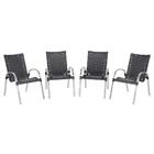 Kit De 4 Cadeiras Colombia Para Área Externa, Edícula Em Alum
