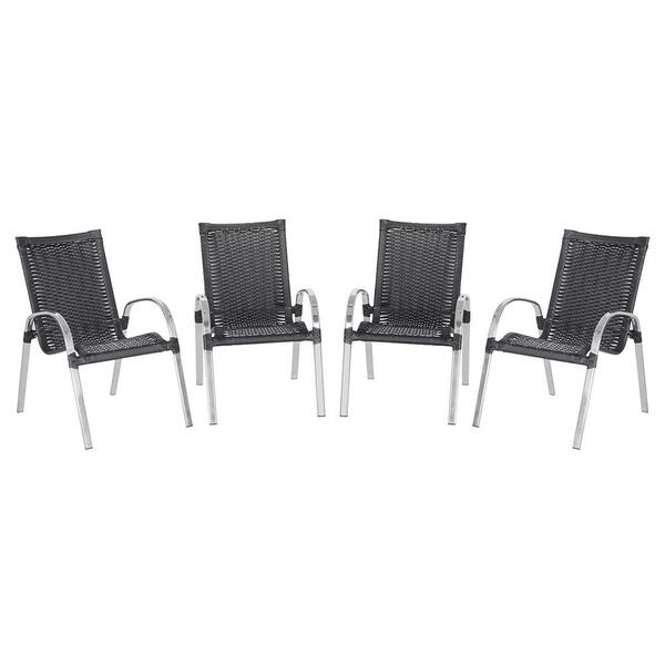 Kit De 4 Cadeiras Colombia Para Área Externa, Edícula Em Alum