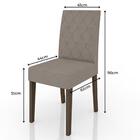 Kit De 4 Cadeiras Jade Com Tecido Em Suede Bordado