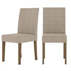 Kit De 4 Cadeiras Jade Com Tecido Em Suede Bordado