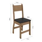 Kit De 4 Cadeiras Milano Com Tecido Em Material Sintetico