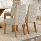 Kit De 4 Cadeiras Para Sala De Jantar Dora Bege