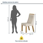Kit De 4 Cadeiras Para Sala De Jantar Dora Palha