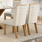 Kit De 4 Cadeiras Para Sala De Jantar Dora Palha