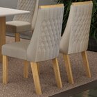 Kit De 4 Cadeiras Para Sala De Jantar Luna Cinamomo/bege
