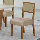 Kit De 4 Cadeiras Para Sala De Jantar Pés Em Madeira Maciça L