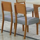 Kit De 4 Cadeiras Para Sala De Jantar Pés Em Madeira Maciça L