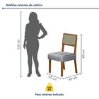 Kit De 4 Cadeiras Para Sala De Jantar Pés Em Madeira Maciça L