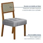 Kit De 4 Cadeiras Para Sala De Jantar Pés Em Madeira Maciça L