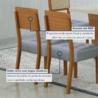 Kit De 4 Cadeiras Para Sala De Jantar Pés Em Madeira Maciça L
