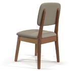 Kit De 4 Cadeiras Paris De Madeira Maciça Em Linho