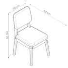 Kit De 4 Cadeiras Paris De Madeira Maciça Em Linho
