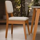 Kit De 4 Cadeiras Paris De Madeira Maciça Em Linho