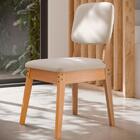 Kit De 4 Cadeiras Paris De Madeira Maciça Em Linho