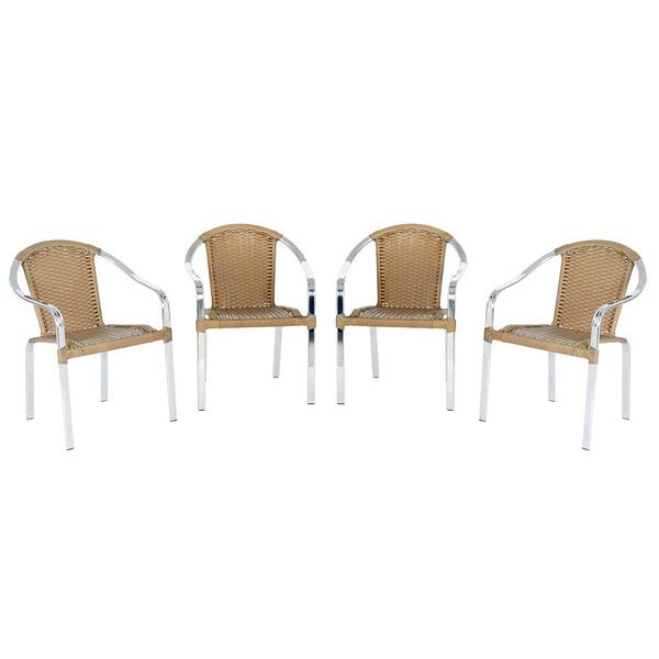 Kit De 4 Cadeiras Toquio Para Área Externa, Edícula Em Alumin