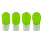 Kit De 4 Frascos De Silicone Para Viagem - Esmeralda