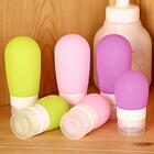 Kit De 4 Frascos De Silicone Para Viagem - Rosa