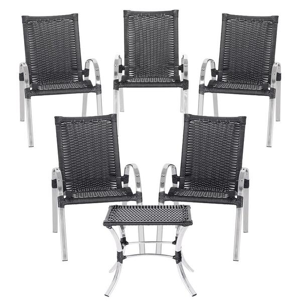 Kit De 5 Cadeiras Colombia 1 Mesa Baixa Colombia Para Área Ex