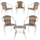 Kit De 5 Cadeiras Toquio 1 Mesa Baixa Colombia Para Área Exte