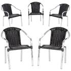 Kit De 5 Cadeiras Toquio Para Área Externa, Edícula Em Alumin