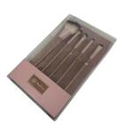 Kit De 5 Pincéis Para Maquiagem Com Glitter Rose Gold