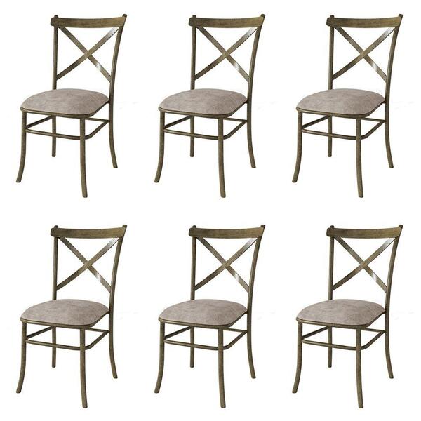 Kit De 6 Cadeiras De Jantar New Katrina Cairo Bege Lunar - Co