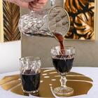 Kit De 6 Copos E Jarra Diamond Transparente Fio De Ouro - Lyo