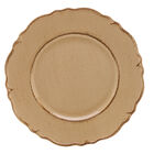 Kit De 6 Sousplat Patinado De Plástico Moon Bege 25cm