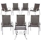 Kit De 7 Cadeiras Colombia 1 Mesa Baixa Colombia Para Área Ex