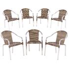 Kit De 7 Cadeiras Toquio Para Área Externa, Edícula Em Alumin