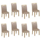 Kit De 8 Cadeiras Para Sala De Jantar Pés Em Madeira Maciça L