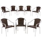 Kit De 8 Cadeiras Toquio Para Área Externa, Edícula Em Alumin